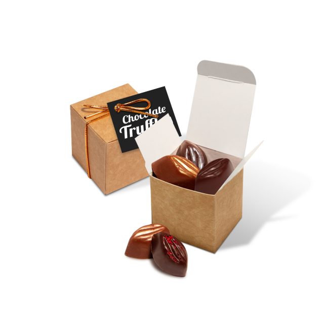 Chocolates – Eco Kraft Cube – Cocoa Bean Truffles
