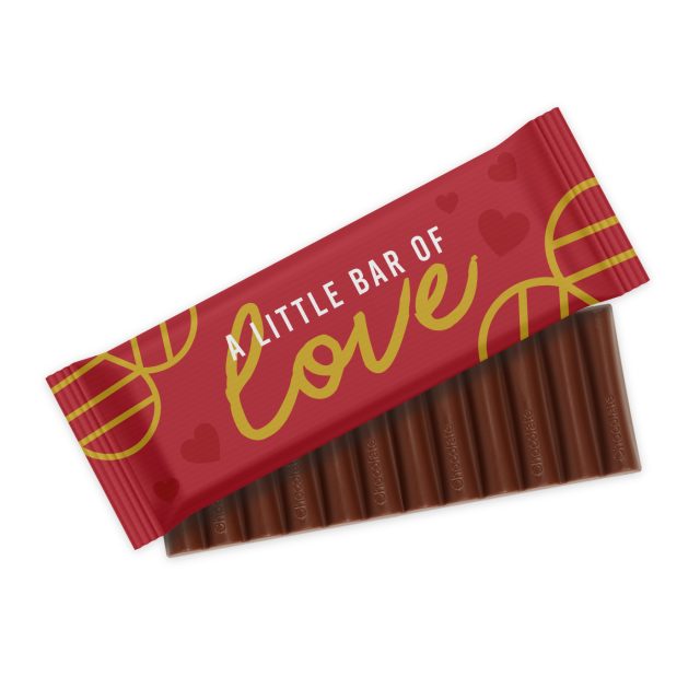 Valentines – 12 Baton – Chocolate Bar – 41% Cocoa