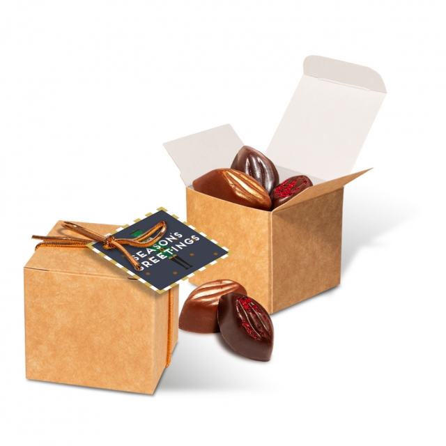 Winter Collection – Eco Kraft Cube – Cocoa Bean Truffles